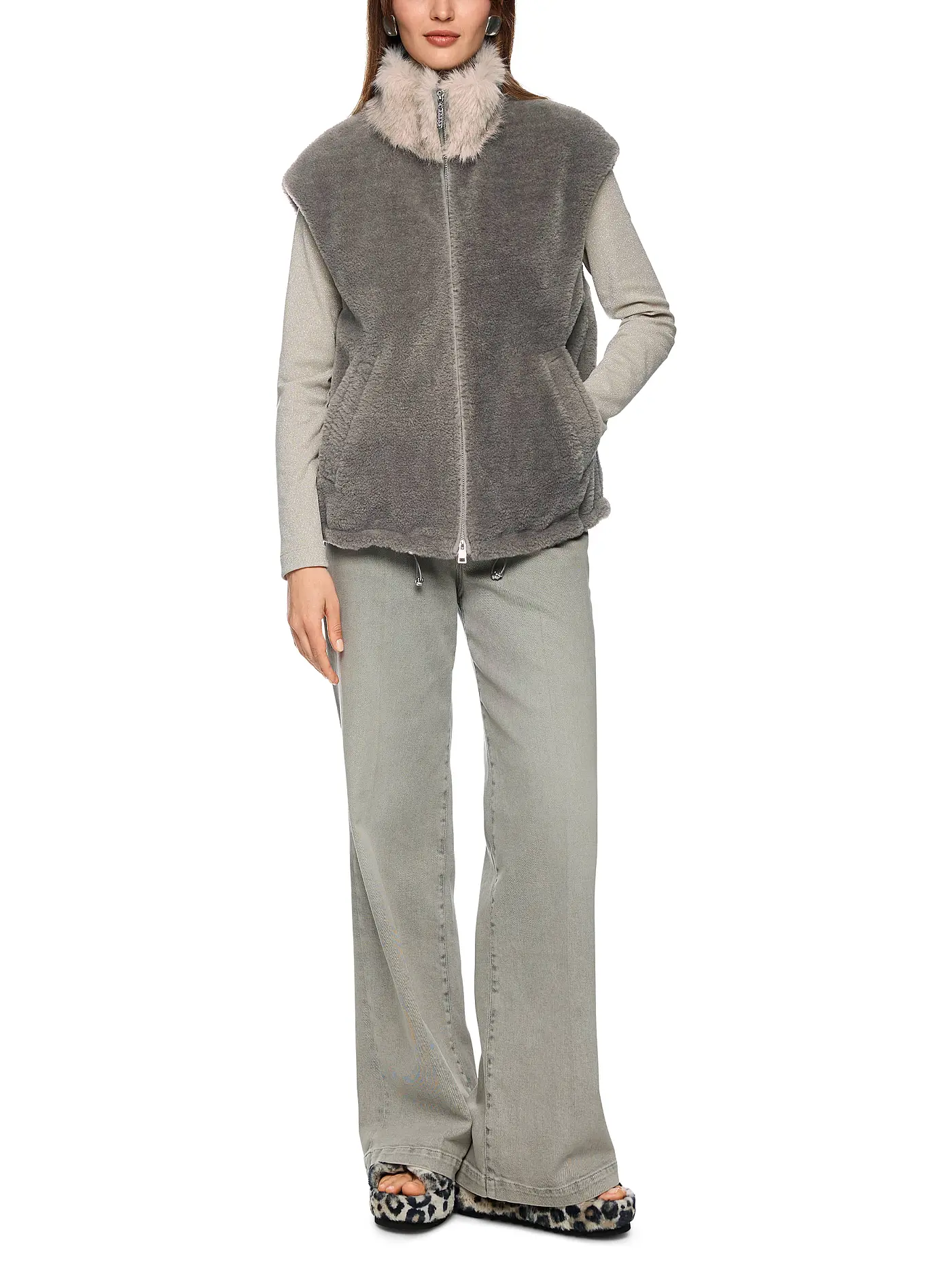 MARC CAIN | Gilet in Felloptik | 